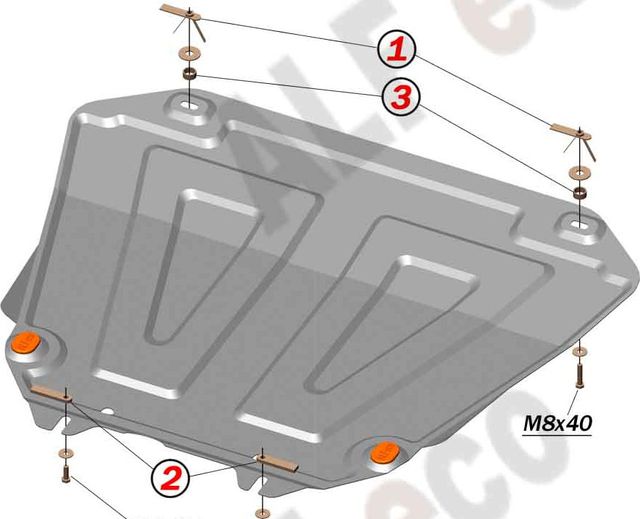 Защита алюминиевая Alfeco для картера и КПП Lifan Solano I,II 2008-2026. Артикул ALF.35.09al