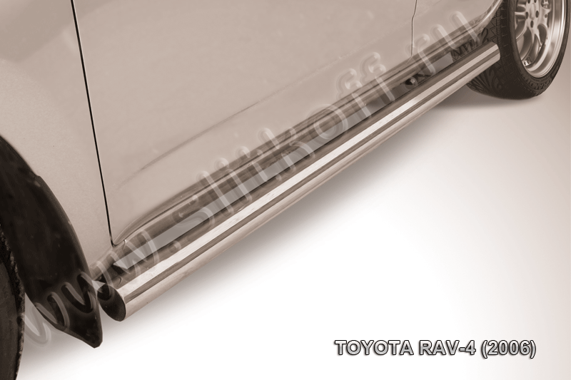 Пороги Slitkoff труба d76 для Toyota RAV4 III 2005-2009. Артикул TR4008
