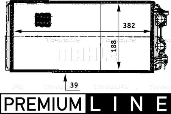 Радиатор отопителя (печки) Mahle Premium для Volvo  FM7 1998-2001. Артикул AH 122 000P