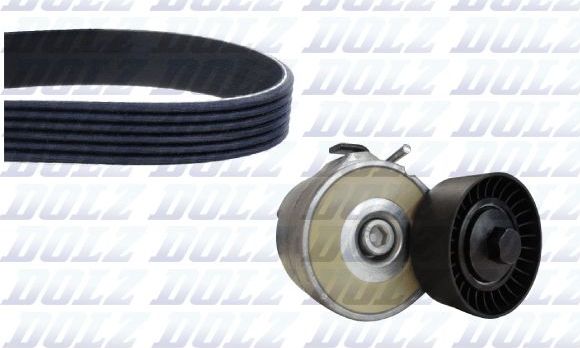 Ремень ГРМ с роликами (комплект) Dolz для Fiat 500 II 2007-2026. Артикул SKD227A