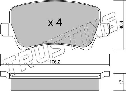Тормозные колодки Trusting. Артикул 692.0