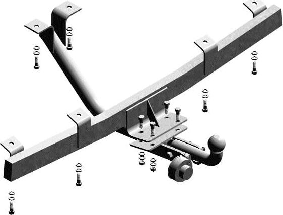 Фаркоп Трейлер для Chevrolet Niva 2002-2020. Артикул 2123.01.P
