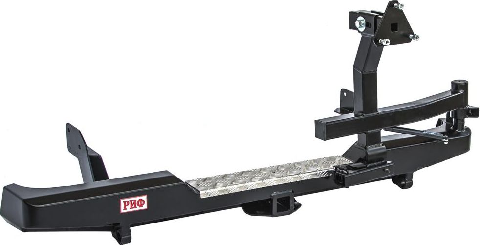 Бампер силовой РИФ задний с квадратом под фаркоп и калиткой для Mazda B2500 1999-2006. Артикул RIFBT5-20120