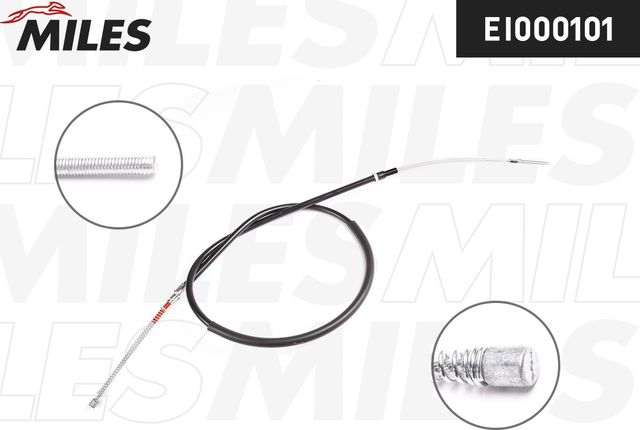 Трос ручника (тросик ручного тормоза) Miles задний для SEAT Toledo I 1991-1999. Артикул EI000101