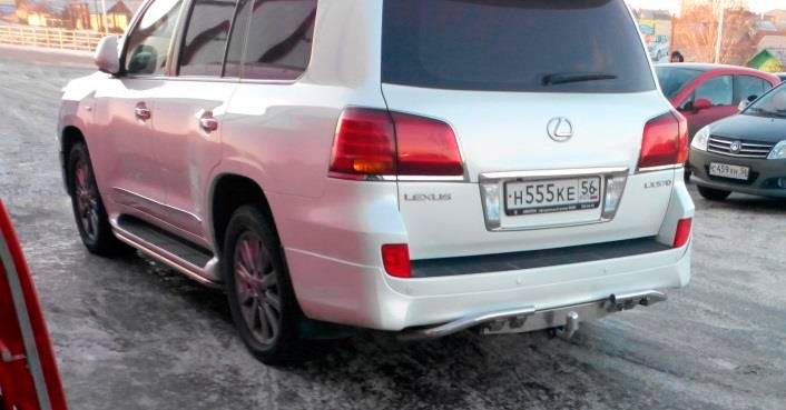 Фаркоп Oris (ранее Bosal) для Lexus LX 570 2007-2026. (с декор. пластиной). Артикул 3072-AL