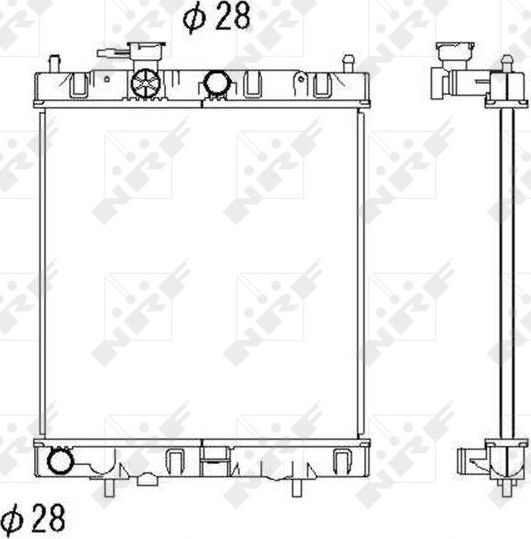 Радиатор охлаждения двигателя NRF для Scania R 2004-2015. Артикул 519895