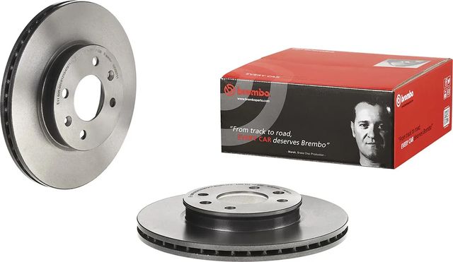 Тормозной диск Brembo PRIME LINE - UV Coated передний для Kia Picanto III 2017-2026. Артикул 09.D607.11