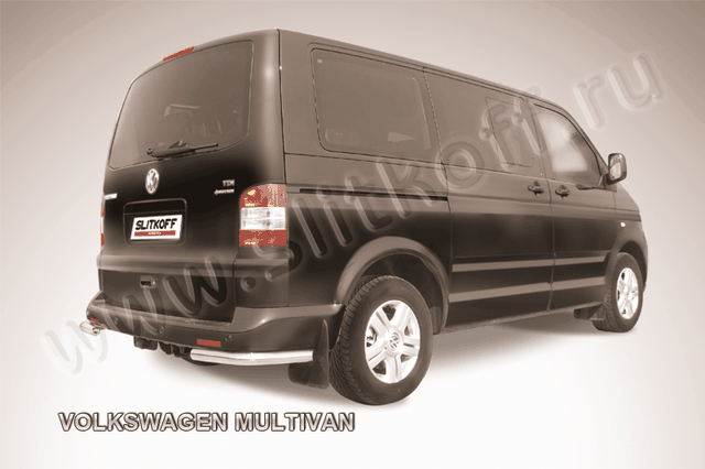 Защита Slitkoff задняя d57 уголки для Volkswagen Multivan T5 2003-2009. Артикул VWM005
