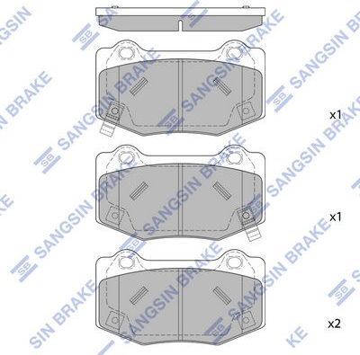 Тормозные колодки Sangsin Hi-Q. Артикул SP4306