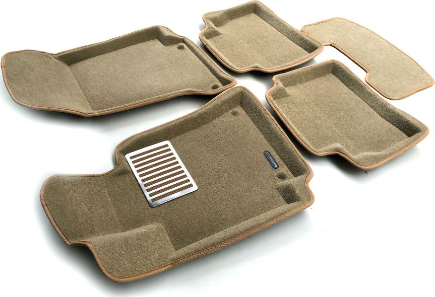 Коврики текстильные Euromat 3D Lux для салона Mercedes-Benz CLS-Класс C257 2018-2026 Бежевые. Артикул EM3D-003519T