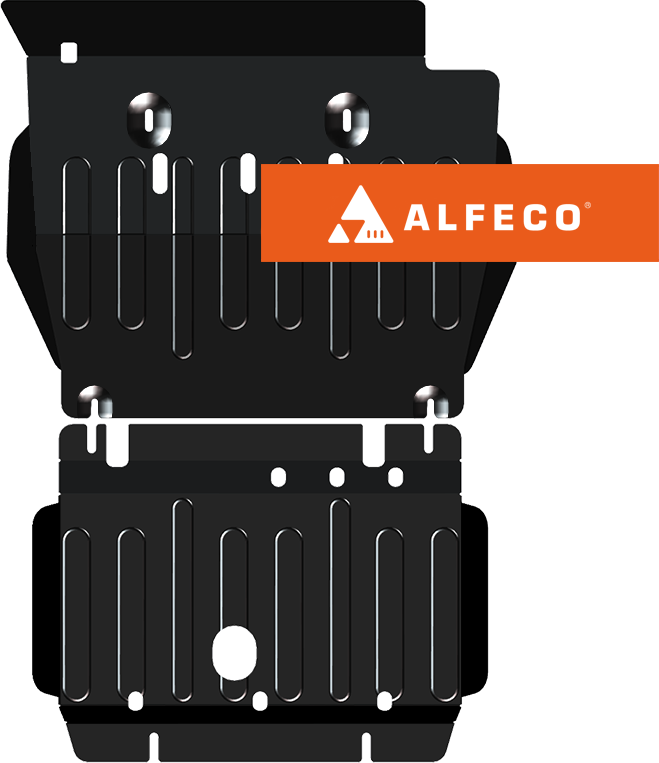 Защита Alfeco для радиатора и картера (2 части) Toyota Tacoma Double Cab (N200) 2012-2015. Артикул ALF.24.142