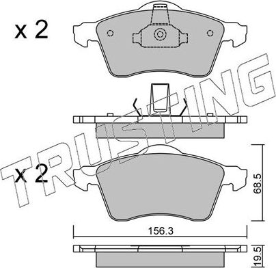 Тормозные колодки Trusting. Артикул 272.0