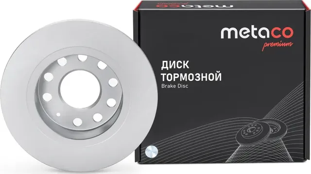 Диск тормозной задний VW GOLF V (2004-2009)/AUDI A3 [8PA] (2004- 2013) 253мм. (Metaco). Артикул 3060-505