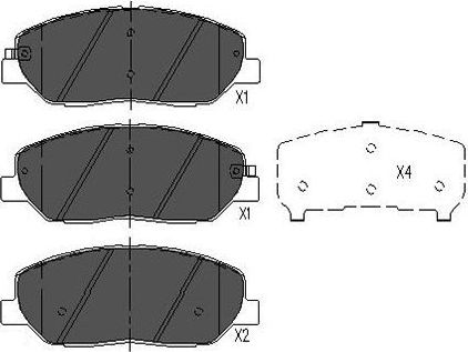 Тормозные колодки Kavo Parts. Артикул KBP-3023