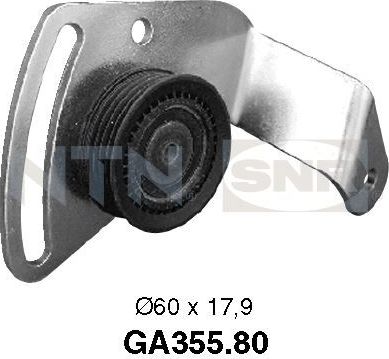 Натяжной ролик (натяжитель) приводного поликлинового ремня NTN / SNR для Renault Twingo I 1993-1996. Артикул GA355.80