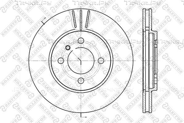 Тормозной диск Stellox передний для BMW 3 II (E30) 1982-1994. Артикул 6020-1509V-SX