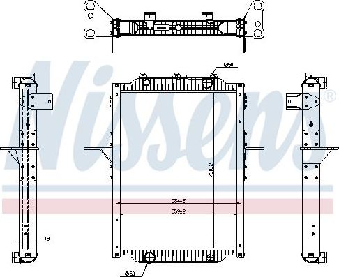 Радиатор охлаждения двигателя Nissens для Volvo  FL III 2013-2026. Артикул 637879