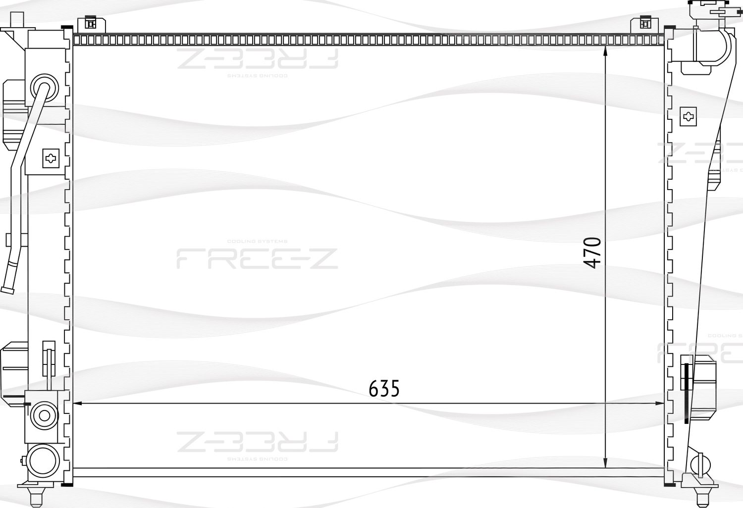 Радиатор HYUNDAI SONATA 09 (Free-Z). Артикул KK0253