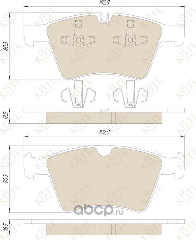 Колодки тормозные дисковые передние к-т MERCEDES GL X164 4.2-5.0/ML W164 5.0/R W24 (Kotl). Артикул 1797kt