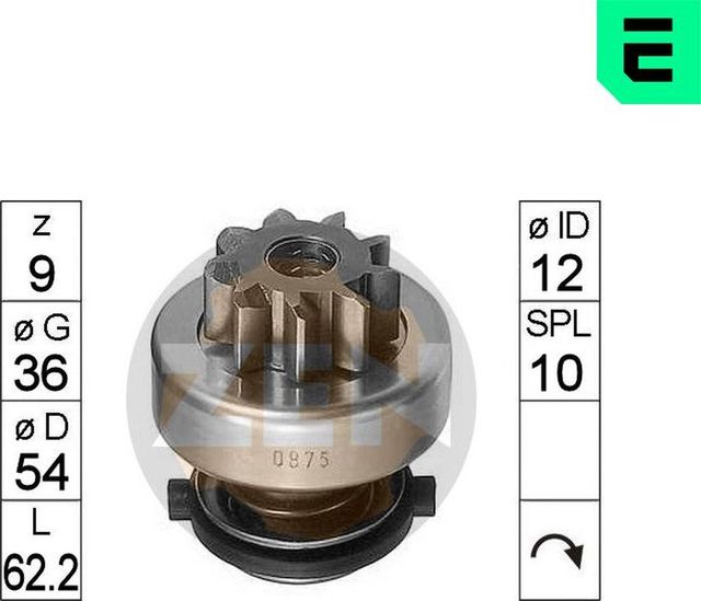 Бендикс стартера Era для IVECO Daily III 1999-2007. Артикул ZN0875