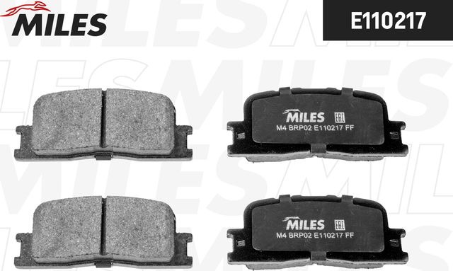 Тормозные колодки Miles (Semi-Metallic) задние для Lexus ES III 2001-2006. Артикул E110217