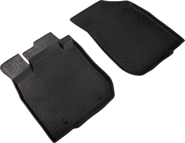 Коврики резиновые Seintex (передний ряд) с высоким бортиком для салона Lada Largus 2012-2026. Артикул 98812