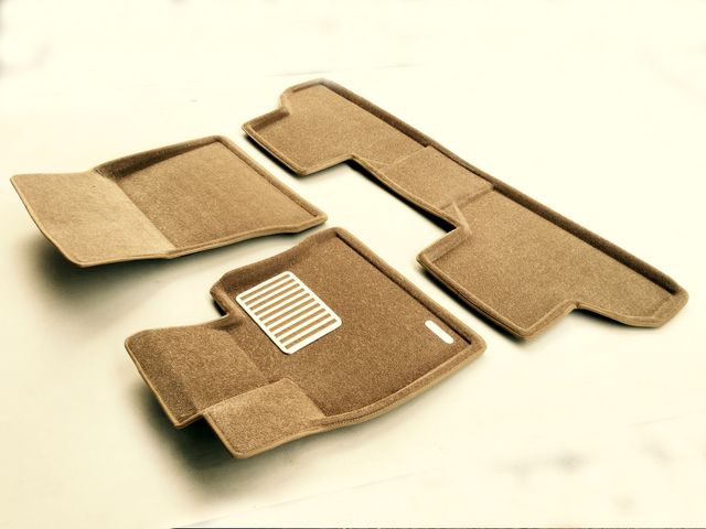 Коврики текстильные Euromat 3D Lux для салона BMW X5 E-70 2008-2013 БЕЖЕВЫЕ. Артикул EM3D-001212T