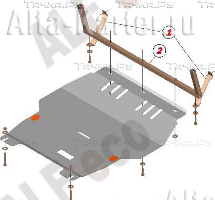 Защита картера из композитного материала CARBON Volkswagen Bora / Golf IV , 