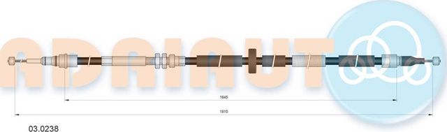 Трос ручника (тросик ручного тормоза) Adriauto задний правый/левый для Audi A4 I (B5) 1994-2001. Артикул 03.0238