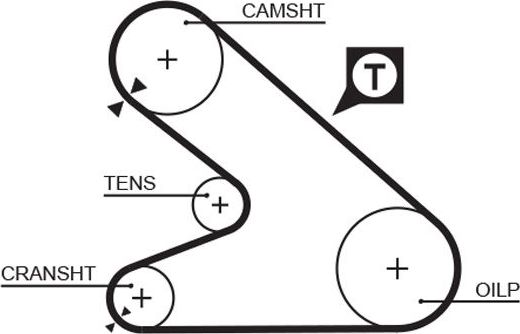 Ремень ГРМ Gates PowerGrip® для Citroen C25 1983-1994. Артикул 5054