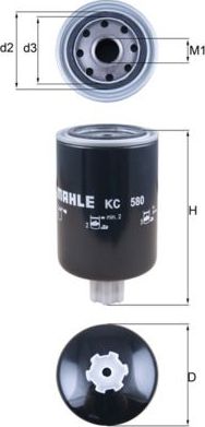 Топливный фильтр Mahle. Артикул KC 580
