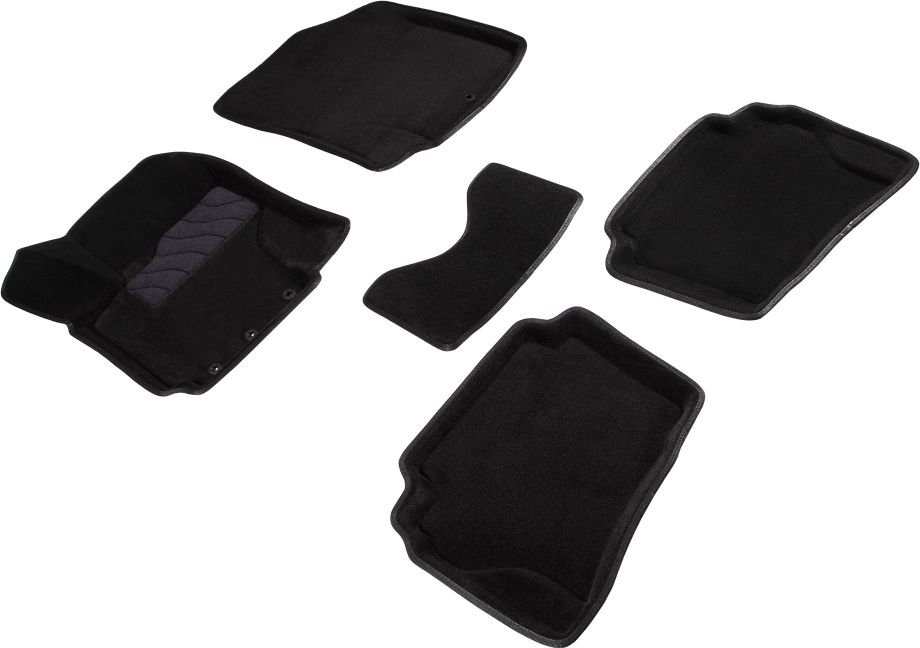 Коврики Seintex 3D ворсовые для салона Hyundai i20 2009-2014 Черные. Артикул 71704