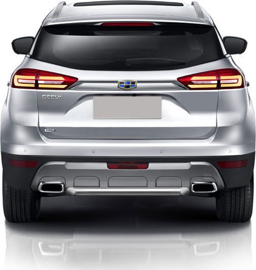 Защита Slitkoff заднего бампера d57 короткая для Geely Atlas 2018-2026. Артикул GEAT-008