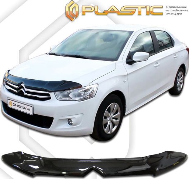 Дефлектор СА Пластик для капота (Classic черный) Citroen C-Elysee 2013-2026. Артикул 2010010108212