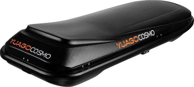 Автомобильный бокс Yuago Cosmo (тиснение) (EuroLock) черный (485 л, 218х73х30 см). Артикул 2000000021331