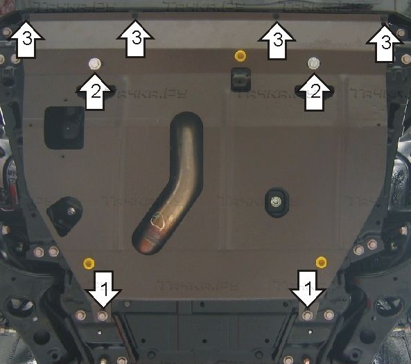 Защита Мотодор усиленная для картера и КПП Toyota Vanguard 2007-2013. Артикул 72535