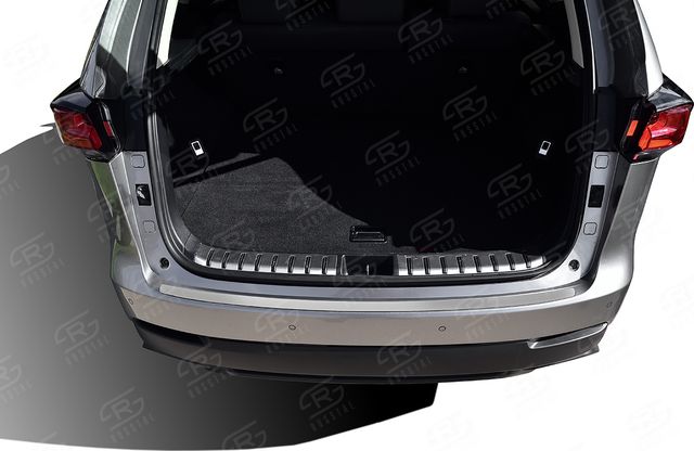 Накладка на задний бампер RusStal для Lexus NX I до рестайлинга 2014-2017 (нерж. зеркало) кроме F-Sport. Артикул LEXNXN-003487