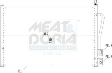 Радиатор кондиционера (конденсатор) Meat & Doria. Артикул 991003