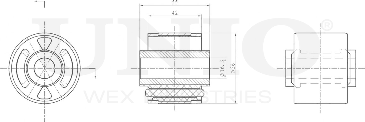 Сайлентблок рычага подвески (Unio). Артикул RMP-20316