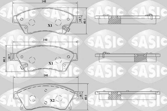 Тормозные колодки Sasic. Артикул 6216215