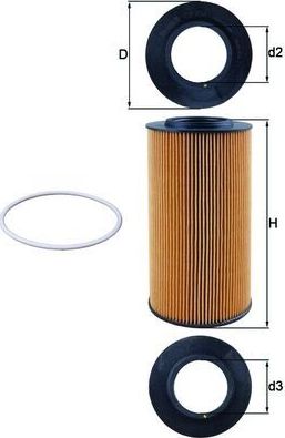 Масляный фильтр Mahle. Артикул OX 434D