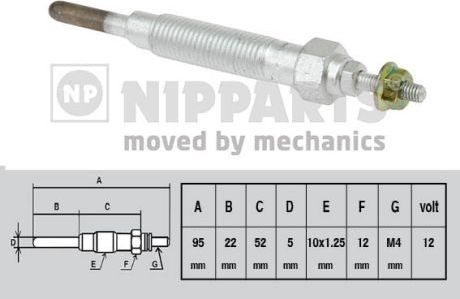 Свеча накаливания (накала) Nipparts. Артикул J5715000