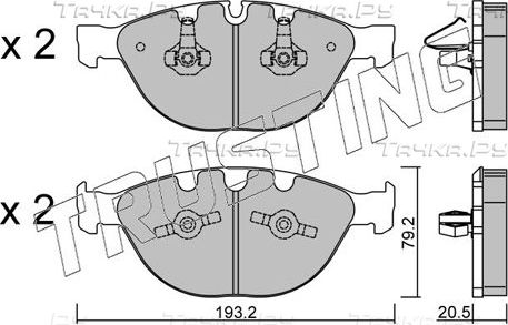 Тормозные колодки Trusting передние для BMW 6 II (E63/E64) 2005-2010. Артикул 788.0