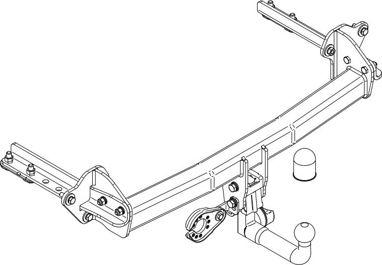 Фаркоп Steinhof для Subaru Forester V (SK) 2018-2026. Быстросъемный крюк. Артикул S-431