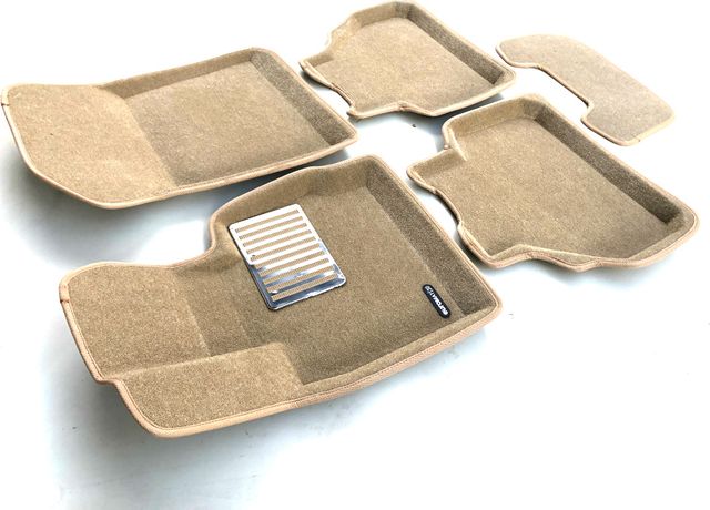 Коврики текстильные 3D Euromat 3D Lux для салона BMW X4 F26 2014-2018 БЕЖЕВЫЕ. Артикул EM3D-001210T