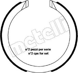 Тормозные колодки (стояночная тормозная система) Metelli. Артикул 53-0483