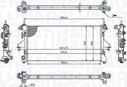 Радиатор охлаждения двигателя Magneti Marelli для Fiat Ducato III 2006-2026. Артикул 350213215400