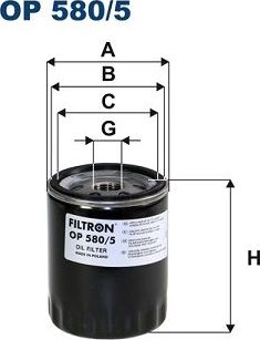 Масляный фильтр Filtron. Артикул OP 580/5