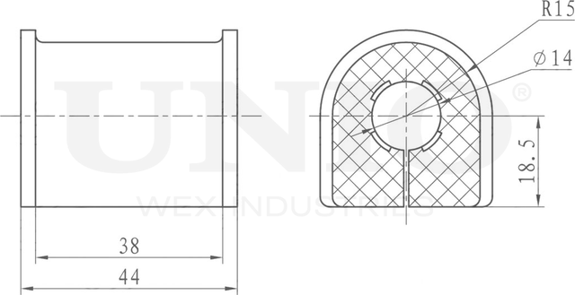 Втулка стабилизатора (Unio). Артикул RMP-10006