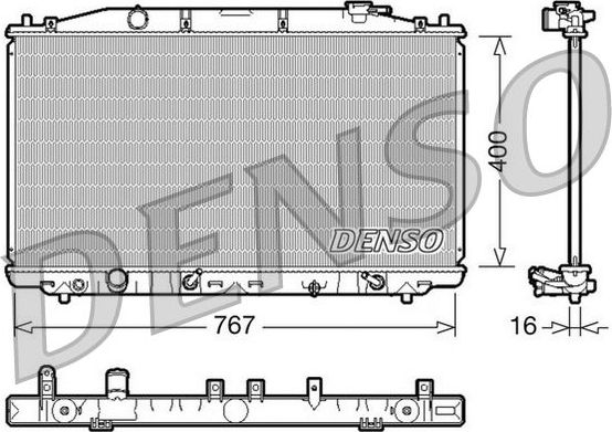 Радиатор охлаждения двигателя Denso (алюминий). Артикул DRM40025